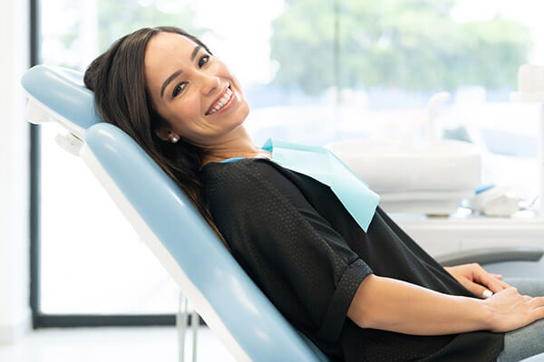 lady in dental chair